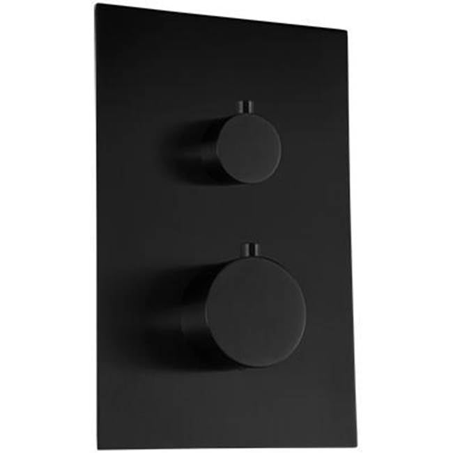 ARTOS F903B-60TKBK Square and Round Thermostat with 3-Way Diverter and Off Position Trim Kit Matte Black