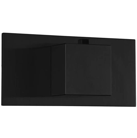 ARTOS F904A-6TKBK Square Thermostat Trim Kit with Letterbox Plate Matte Black
