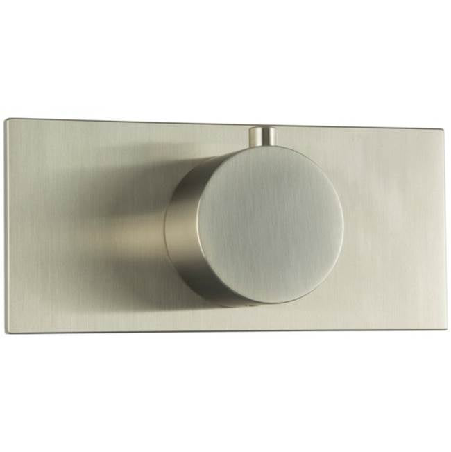 ARTOS F904A-7TKBN Square and Round Thermostat Trim Kit with Letterbox Plate Brushed Nickel