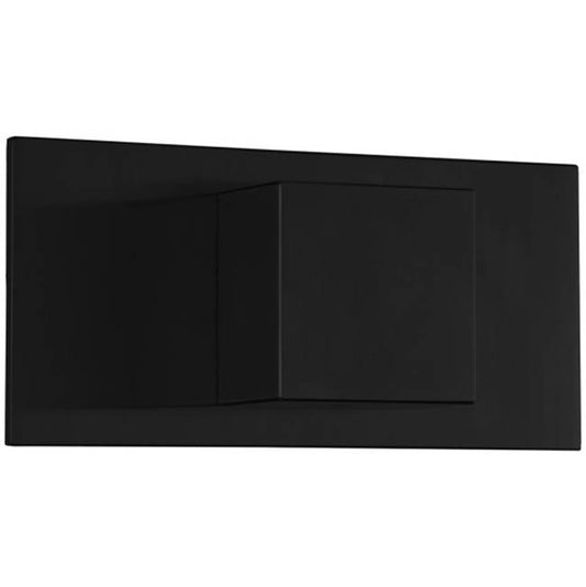 ARTOS F906A-6TKBK Square Volume Control Trim Kit with Letterbox Plate Matte Black