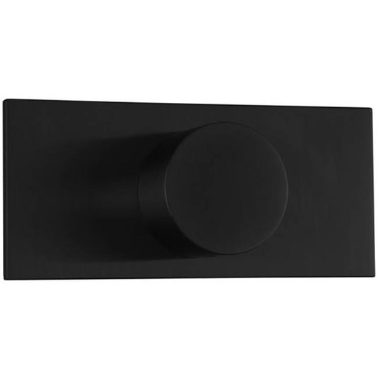 ARTOS F906A-7TKBK Square and Round Volume Control Trim Kit with Letterbox Plate Matte Black