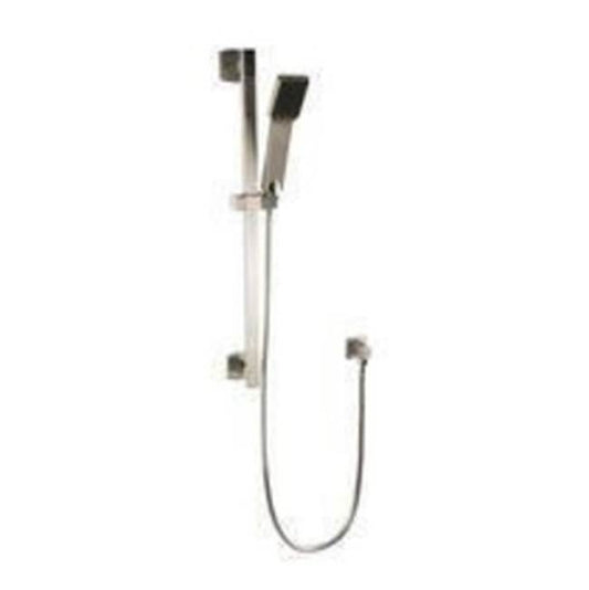 ARTOS F907-47BN Flexible Hose Shower Kit with Square Slide Bar Brushed Nickel