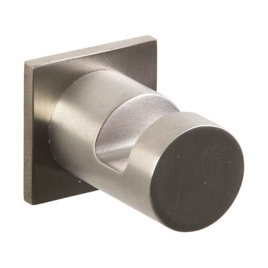 ARTOS LT23BN Loft Robe Hook RND + SQU Escutcheon Brushed Nickel