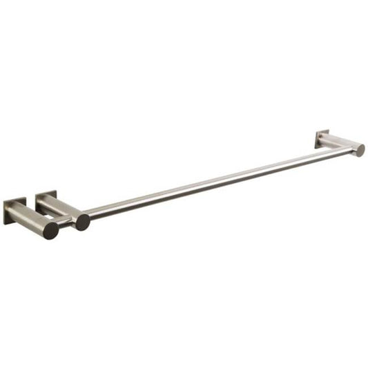 ARTOS LT25BN Loft 24" Double Post Towel Bar RND + SQU Escutcheon Brushed Nickel