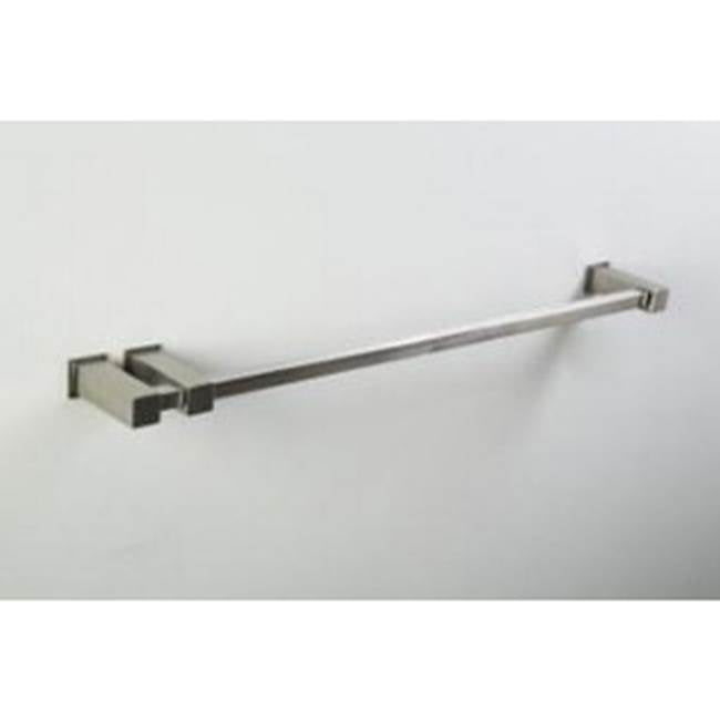 ARTOS LT55BN Loft 24" Double Post Towel Bar SQU + SQU Escutcheon Brushed Nickel