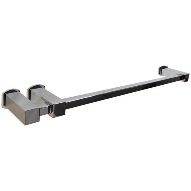 ARTOS LT74CH Loft 18" Double Post Towel Bar SQU + Safire Escutcheon Chrome