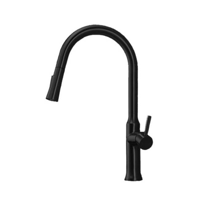 ARTOS F100139BK Trova Transitional Kitchen Faucet with Pulldown Spray Matte Black
