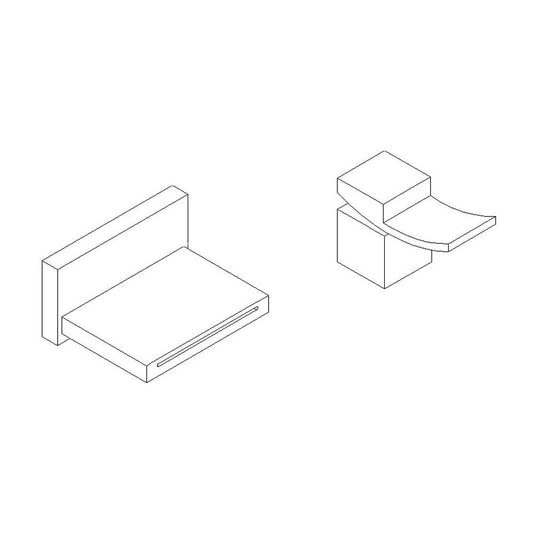 ARTOS F202-4CH Quarto In Wall Tub Spout with Deck Mount Control Chrome