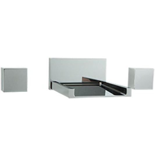 ARTOS F202ALT-14CH Quarto 3 Hole Wall Mount Tub Filler, Open Extended Spout, Chrome