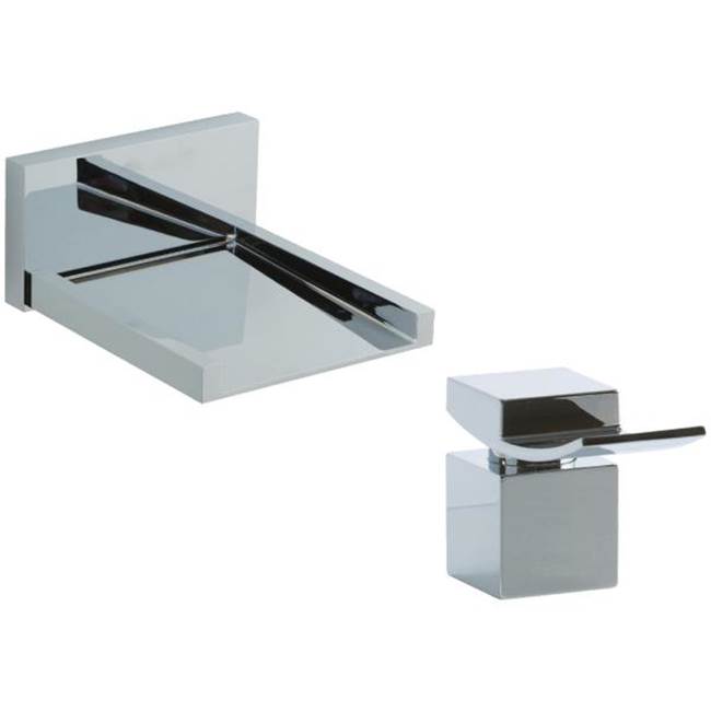 ARTOS F202ALT-4CH Quarto In Wall Open Chute Tub Filler with Deck Mount Lever Control Chrome