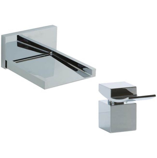 ARTOS F202ALT-4CH Quarto In Wall Open Chute Tub Filler with Deck Mount Lever Control Chrome
