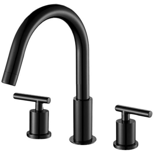 ARTOS FS310BK Round 8" Widespread Lavatory Faucet with Lever Handles Matte Black