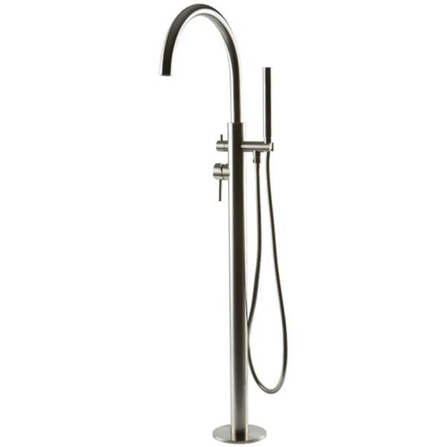 ARTOS F502-4-1TKBN Opera Floor Mount Tub Filler, Extended Spout, Trim Kit Only, Brushed Nickel