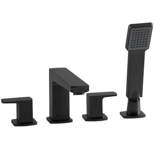 ARTOS F702-2BK Safire 4 Hole Deck Mount Tub Filler Black
