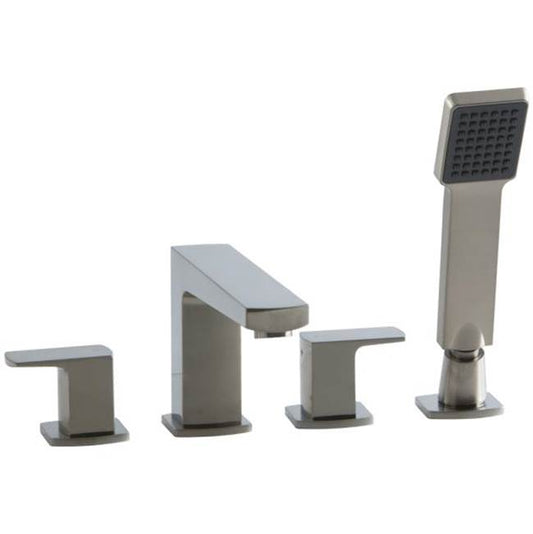 ARTOS F702-2BN Safire 4 Hole Deck Mount Tub Filler Brushed Nickel