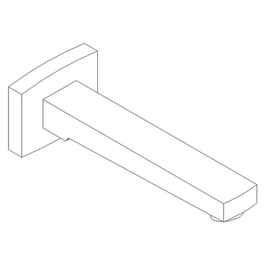 ARTOS F702-3BN Safire In Wall Tub Spout Brushed Nickel