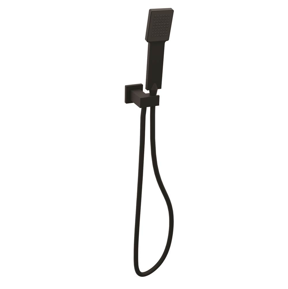 ARTOS F703-10BK Adjustable Flexible Hose Shower Kit with Integrated Water Outlet SQU Black