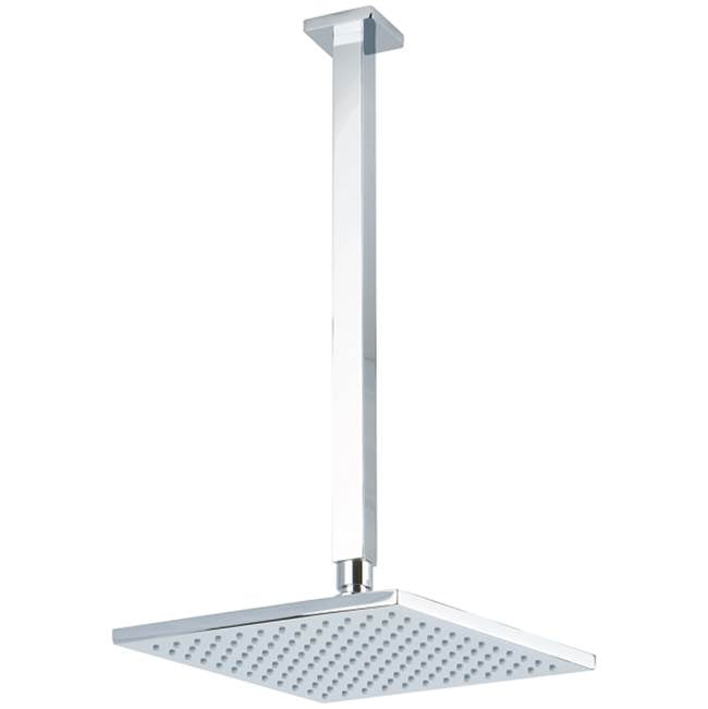 ARTOS F703-2/14BK 8" Shower Rainhead Ceiling Mount, 14" Arm, Matte Black