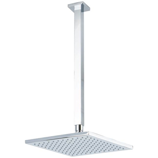 ARTOS F703-2/14BK 8" Shower Rainhead Ceiling Mount, 14" Arm, Matte Black