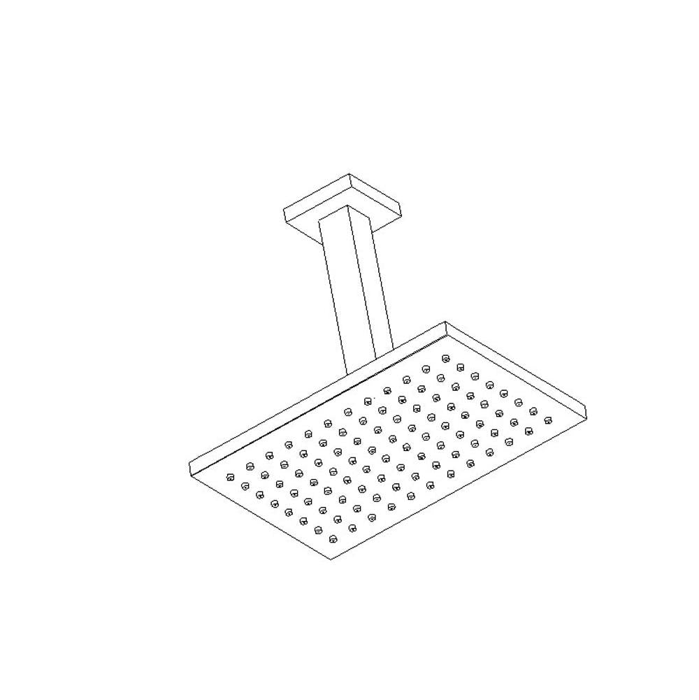 ARTOS F703-2/5CH 8" Shower Rainhead Ceiling Mount, 4.75" Arm, Chrome