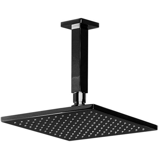 ARTOS F703-2/5BK 8" Shower Rainhead Ceiling Mount, 4.75" Arm, Matte Black