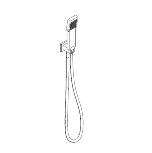 ARTOS F703-6BN Flexible Hose Shower Kit with Integrated Water Outlet and Handshower Holder, Brushed Nickel