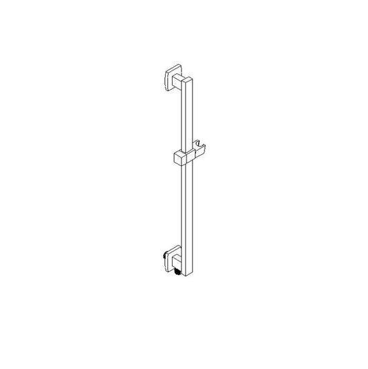ARTOS F703-9CH Square Slide Rail Set Only with Outlet Chrome