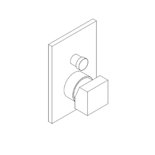 ARTOS F903-6TKBN Pressure Balance Mixer with Diverter and Cube Handle Trim Kit, Brushed Nickel