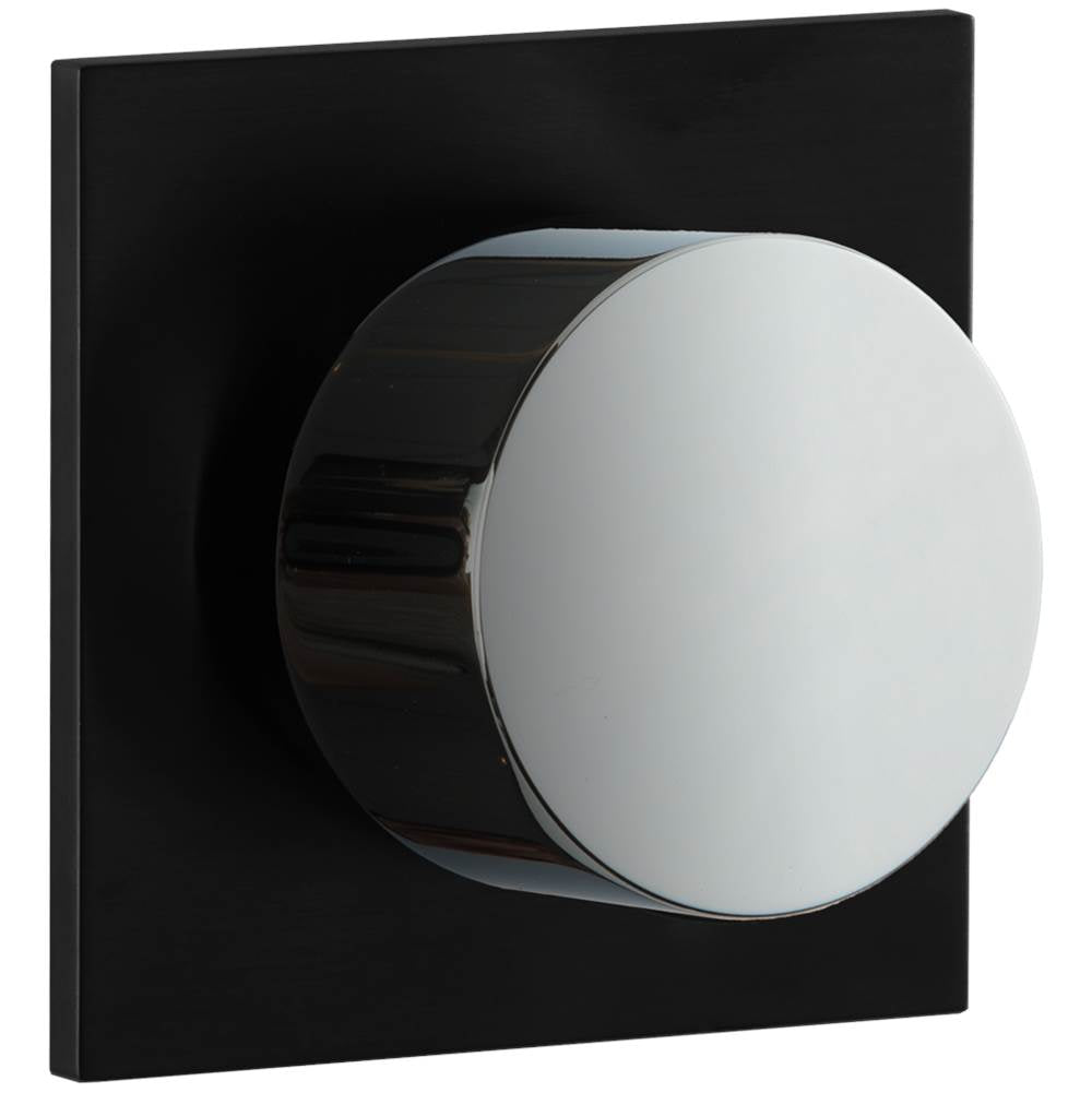 ARTOS F906A-9TKCHB Square and Round Volume Control Trim Kit Chrome/Matte Black