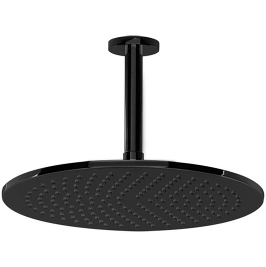 ARTOS F907-16/5BK Opera 12" Shower Rainhead Ceiling Mount, 4.75" Arm, Black
