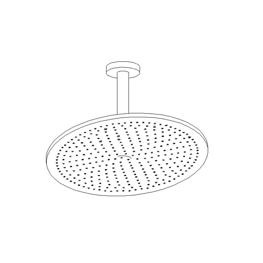 ARTOS F907-16/5BN Opera 12" Shower Rainhead Ceiling Mount, 4.75" Arm, Brushed Nickel