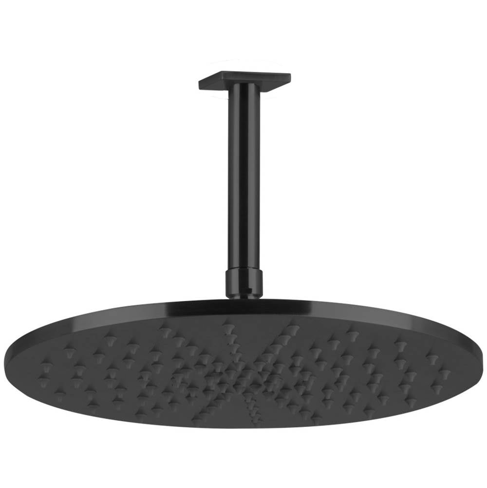 ARTOS F907-18/5BK R+S 12" Shower Rainhead Ceiling Mount, 4.75" Arm, Black