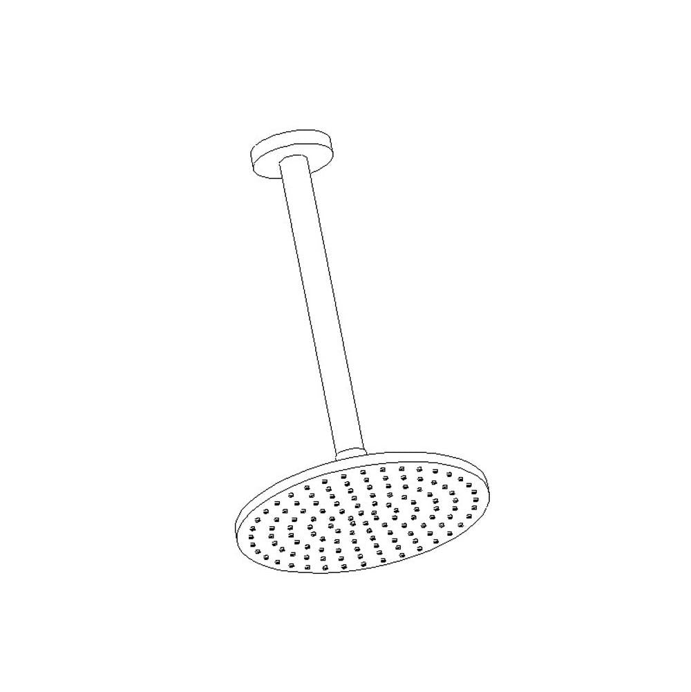 ARTOS F907-3/9CH Opera 8" Shower Rainhead Ceiling Mount, 9.5" Arm, Chrome