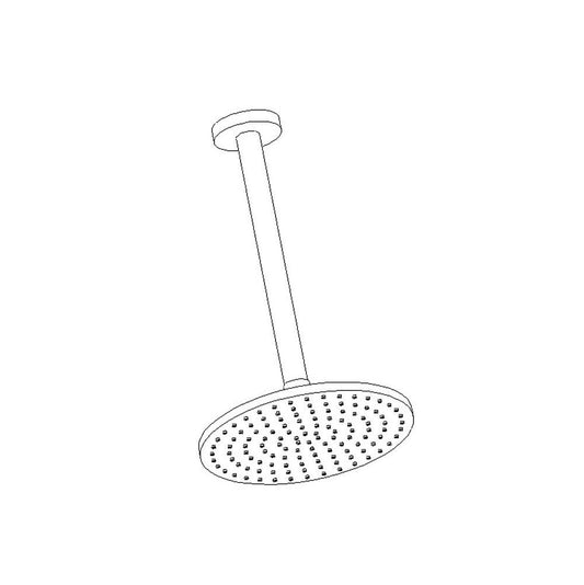 ARTOS F907-3/9BN Opera 8" Shower Rainhead Ceiling Mount, 9.5" Arm, Brushed Nickel