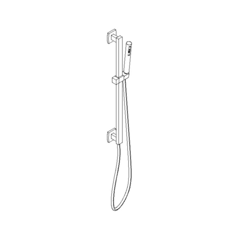 ARTOS F907-36BN Otella Flexible Hose Shower Kit with Slide Bar and Integrated Water Outlet, Brushed Nickel