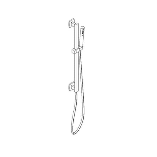 ARTOS F907-36BN Otella Flexible Hose Shower Kit with Slide Bar and Integrated Water Outlet, Brushed Nickel