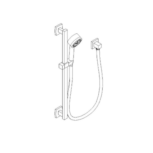 ARTOS F907-39CH Otella Five Function Flexible Hose Shower Kit with Slide Bar, Chrome