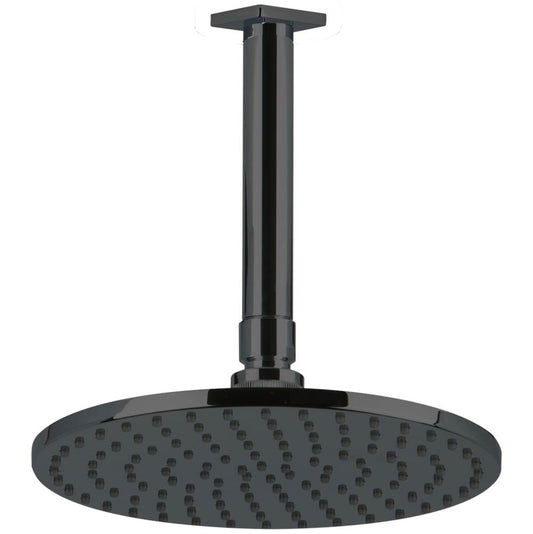 ARTOS F907-4/5BK 8" Shower Rainhead Ceiling Mount, 4.75" Arm, R+S Black