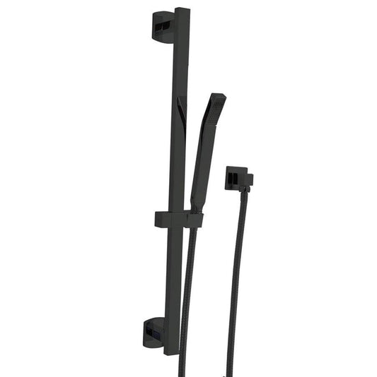 ARTOS F907-41BK Milan Flexible Hose Shower Kit with Slide Bar and Separate Water Outlet, Black