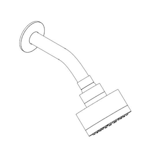 ARTOS F907-43CH Multi Function Shower Head with Angled Arm, Chrome