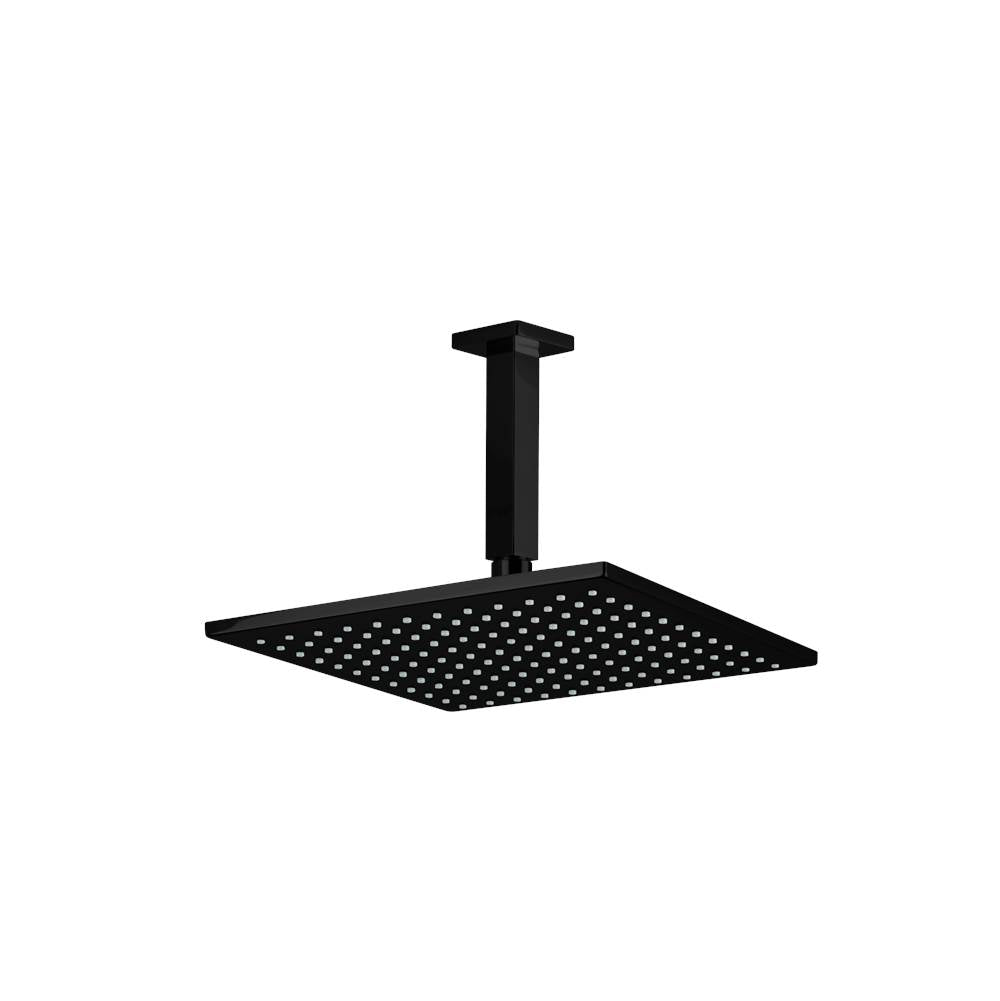 ARTOS F907-51BK 10" Shower Rainhead Ceiling Mount 4.75" Arm SQU Black