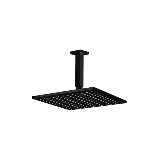 ARTOS F907-51BK 10" Shower Rainhead Ceiling Mount 4.75" Arm SQU Black