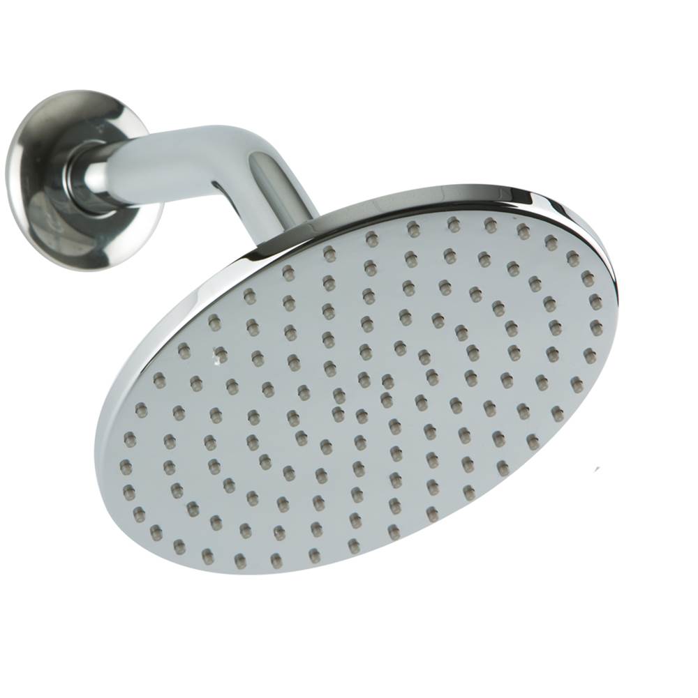 ARTOS F907-74BN 6" Shower Rainhead Wall Mount, Angled Arm, RND, Brushed Nickel