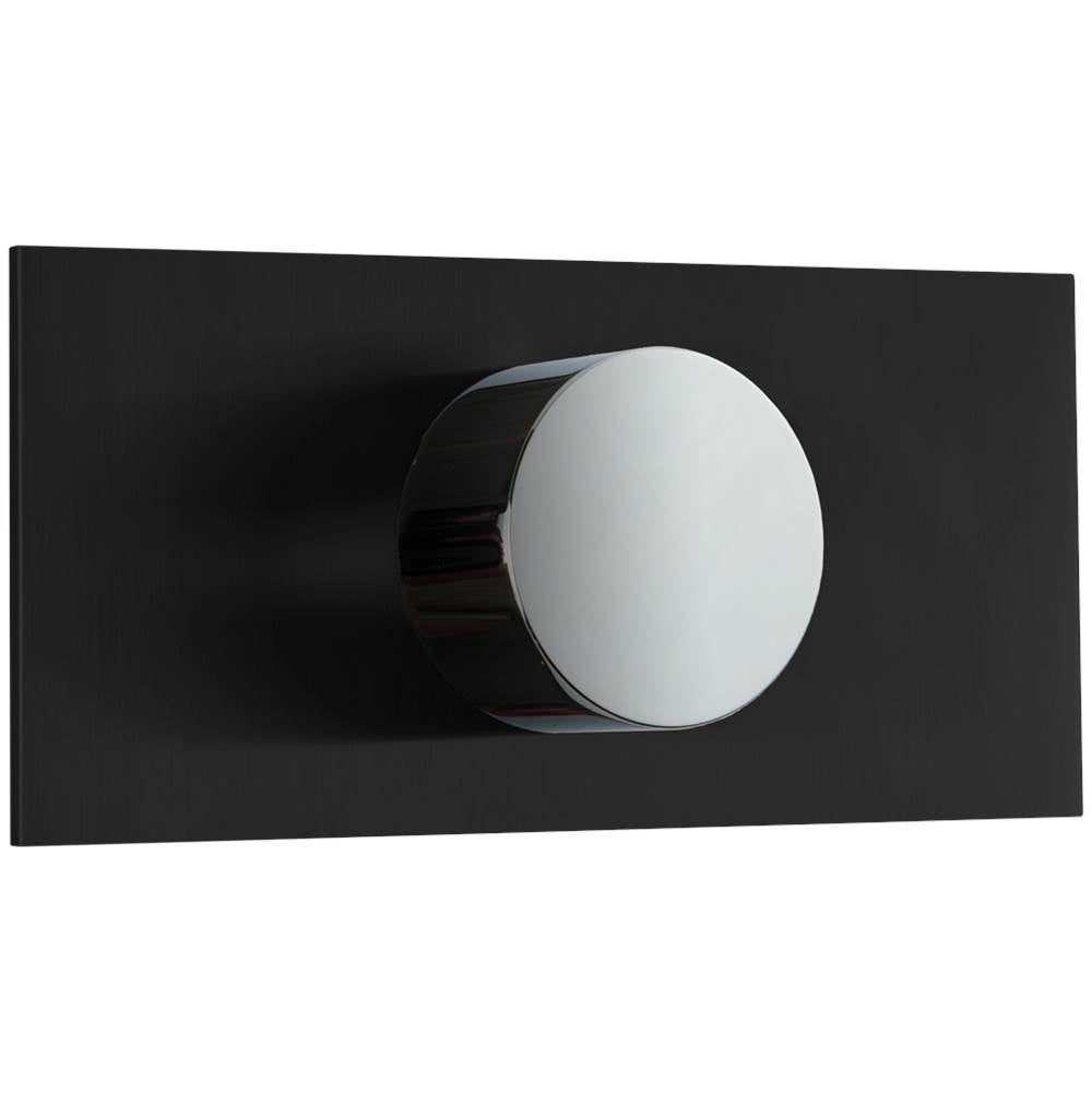 ARTOS F909A-7TKCHB Square and Round 3-Way Diverter Trim Kit with Letterbox Plate Chrome/Matte Black