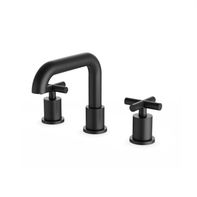 ARTOS FS314BK Round 8" Widespread Lavatory Faucet with Low Spout and Cross Handles Black