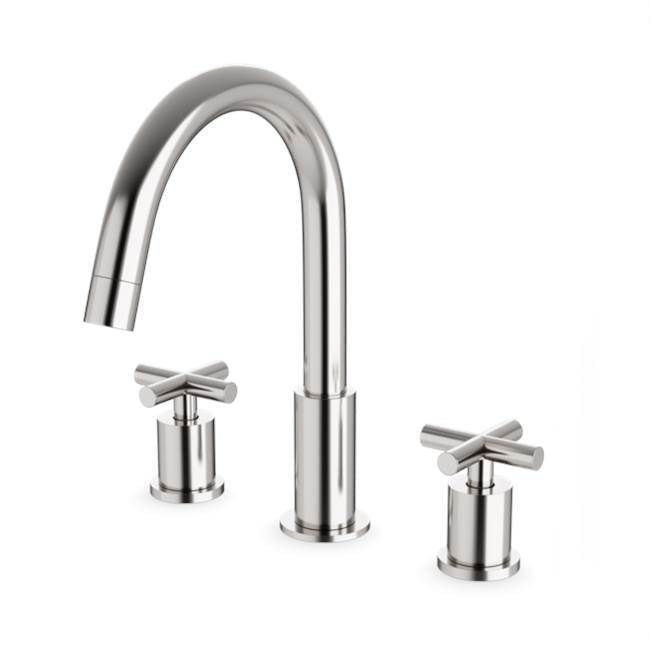 ARTOS FS315BN Round 8" Widespread Lavatory Faucet with Cross Handles Brushed Nickel