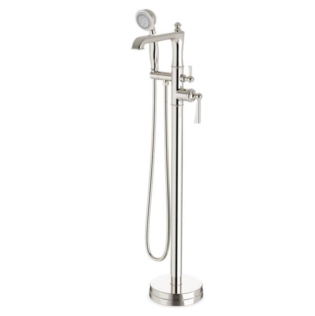 ARTOS FS511TKPN Classic Floor Mount Tub Filler Trim Kit with Hand Held Shower Polished Nickel