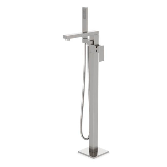 ARTOS FS520TKBN Trova Square Floor Mount Tub Filler Trim Kit with Hand Held Shower Brushed Nickel