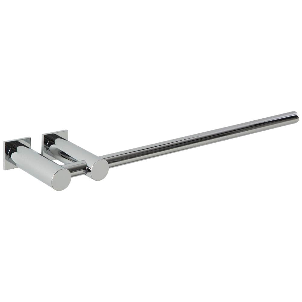 ARTOS LT22CH Loft 12" Towel Bar RND + SQU Escutcheon Chrome