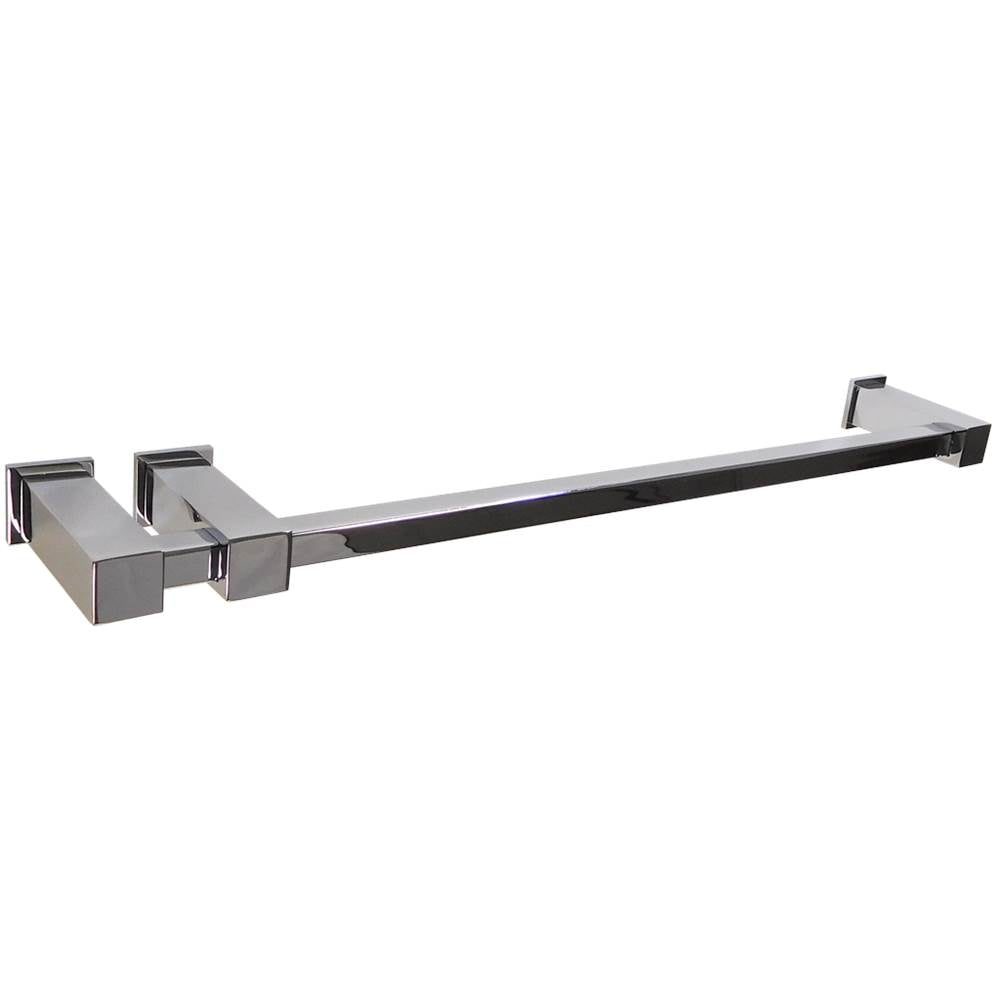 ARTOS LT54CH Loft 18" Double Post Towel Bar SQU + SQU Escutcheon Chrome